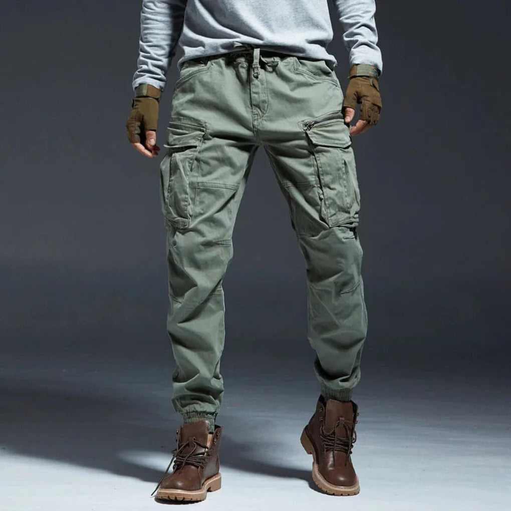 Men's multi-pocket work trousers