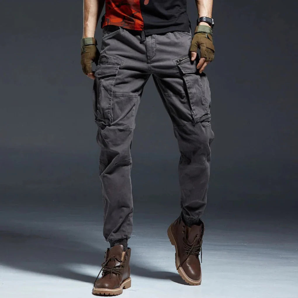 Men's multi-pocket work trousers