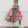 Abito midi con stampa floreale oversize