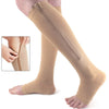 Elastic stockings with zipper closure