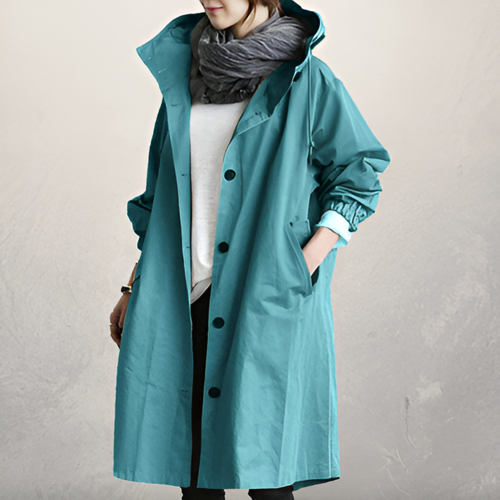 Classic trench coat with hood