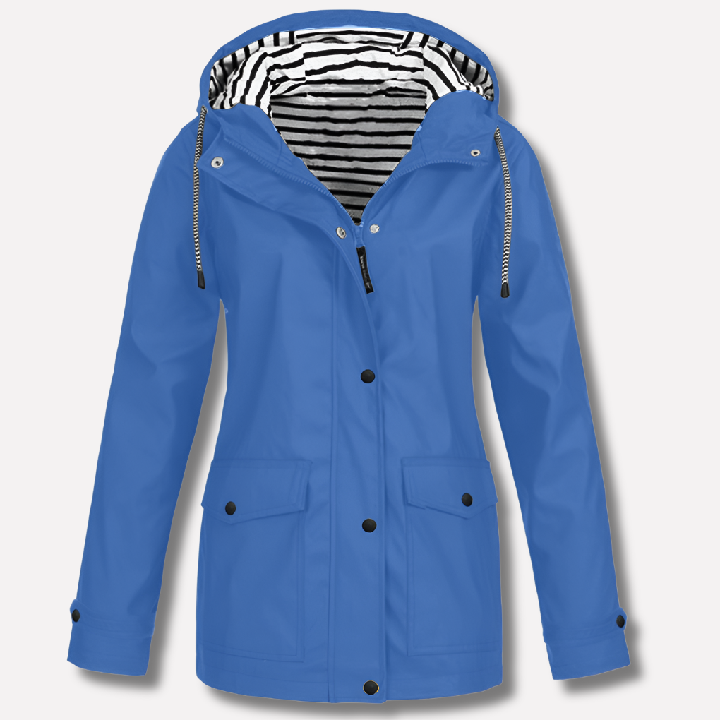 Chaqueta con capucha impermeable y antiviento para mujer