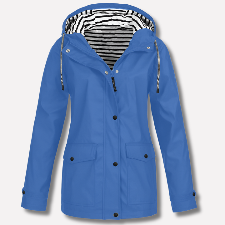 Chaqueta con capucha impermeable y antiviento para mujer