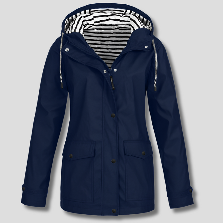 Chaqueta con capucha impermeable y antiviento para mujer