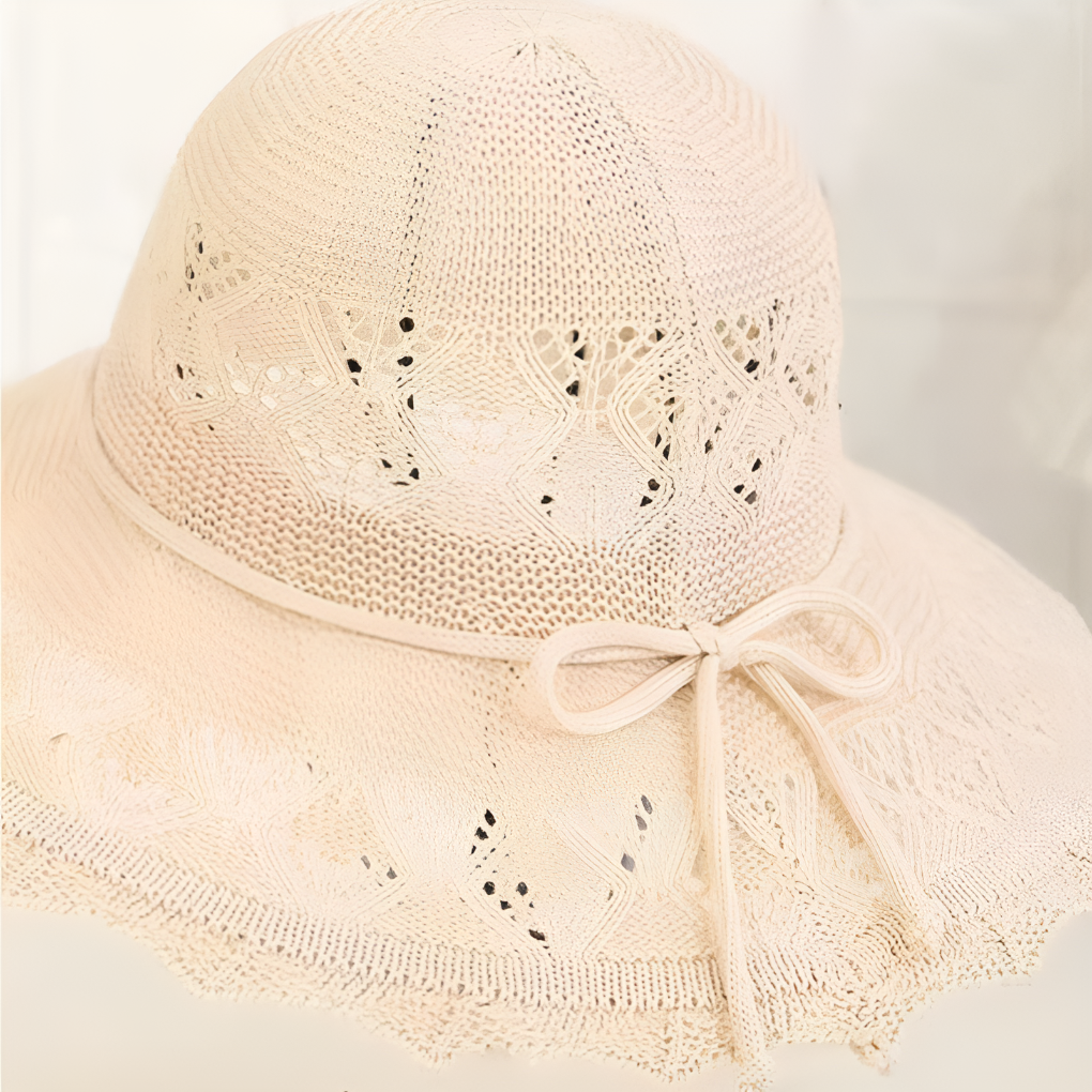 Elegant sombrero de sol de encaje para mujer