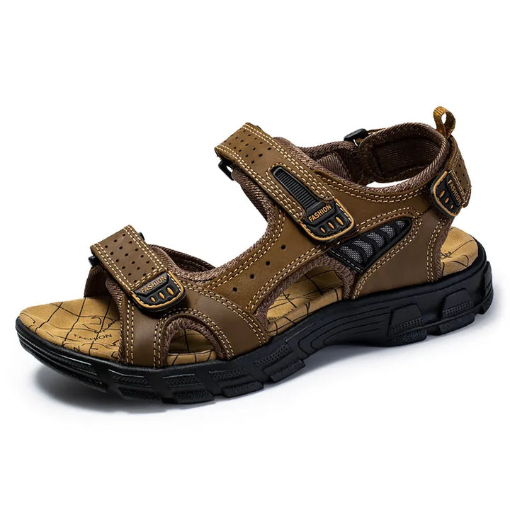Orthopedic sandals with hook-and-loop fastener