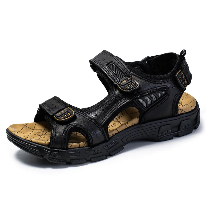 Orthopedic sandals with hook-and-loop fastener