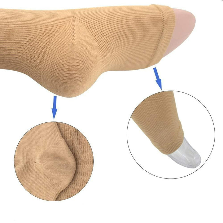 Elastic stockings with zipper closure