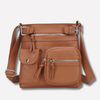 Borsa a tracolla multitasche in pelle da donna