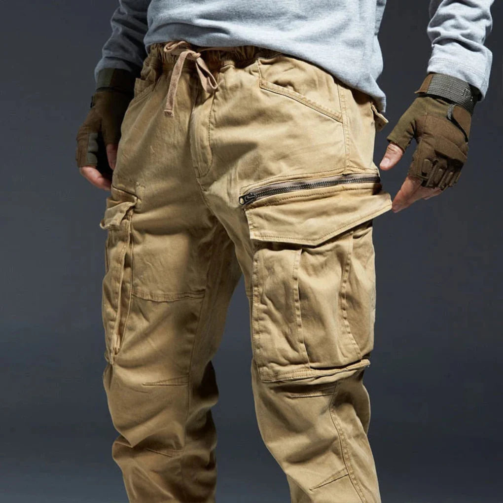 Men's multi-pocket work trousers