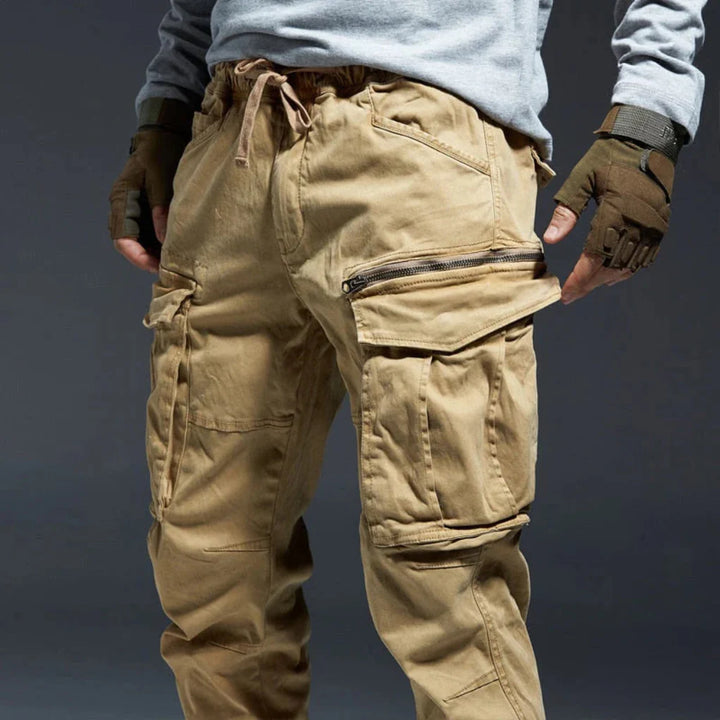 Men's multi-pocket work trousers