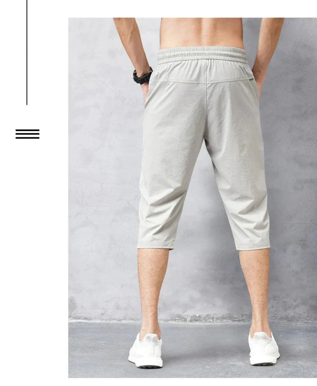 Pantaloni 3/4 in nylon da uomo: ad asciugatura rapida e versatili