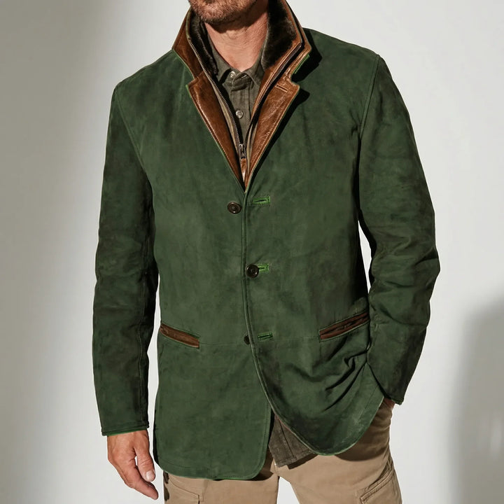 Heritawn - Giacca da uomo con bottoni, ispirata alla tradizione