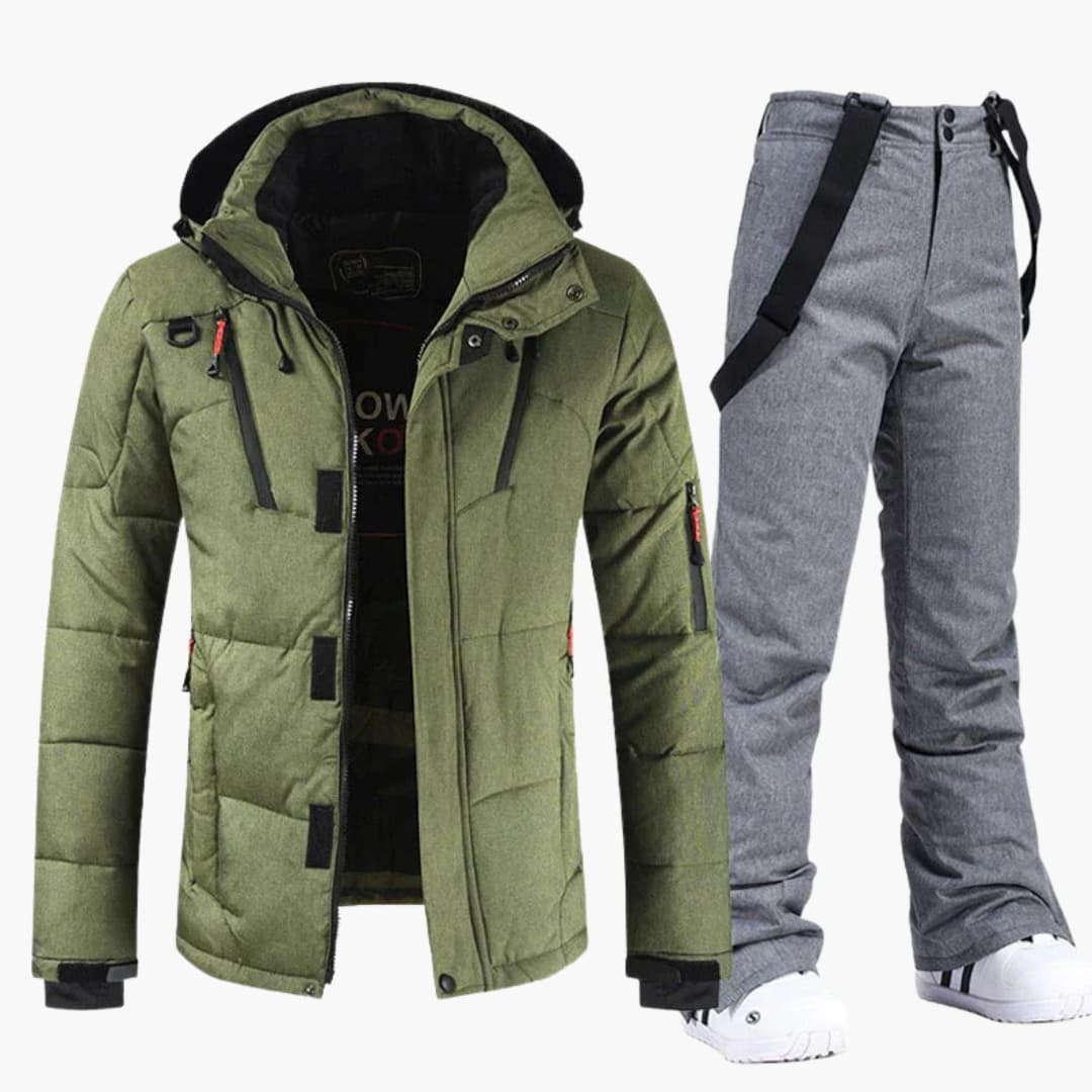 Conjunto de esquí para hombre – Chaqueta con capucha y pantalones