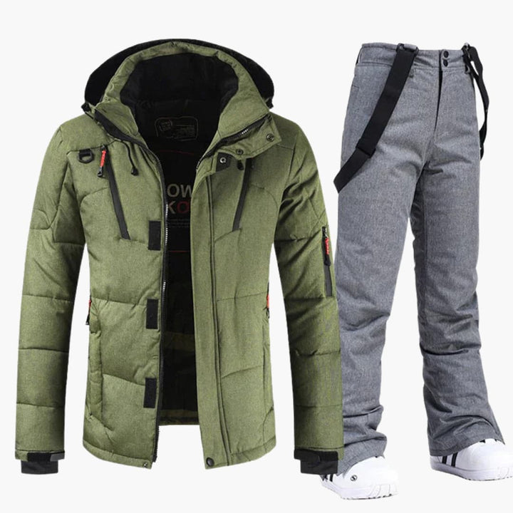 Conjunto de esquí para hombre – Chaqueta con capucha y pantalones