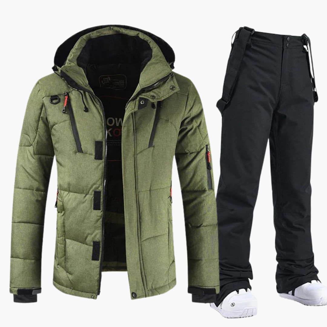 Conjunto de esquí para hombre – Chaqueta con capucha y pantalones