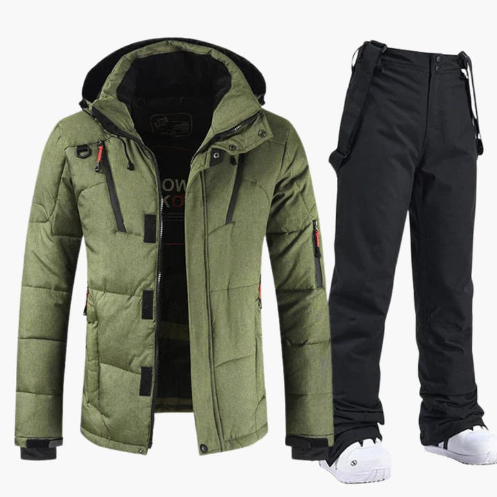 Conjunto de esquí para hombre – Chaqueta con capucha y pantalones