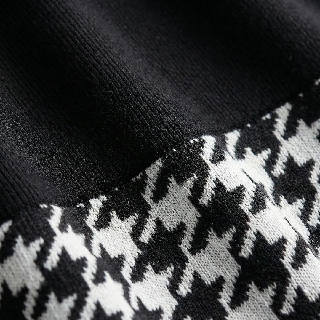 Houndra - Abito midi a maniche lunghe con scollo a V