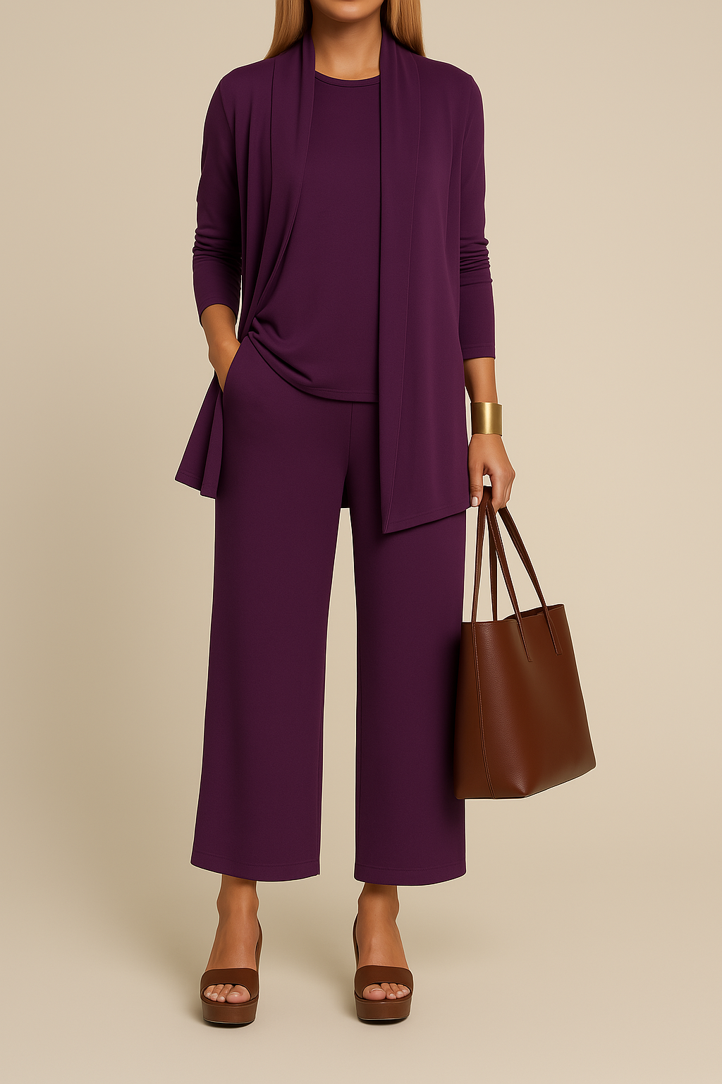 Elegante y refinado traje de tres piezas