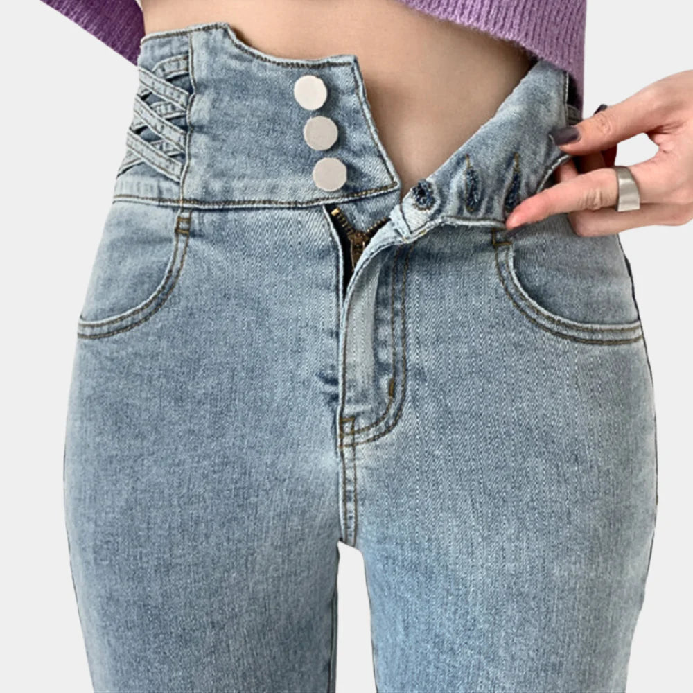 High-waisted women's trousers