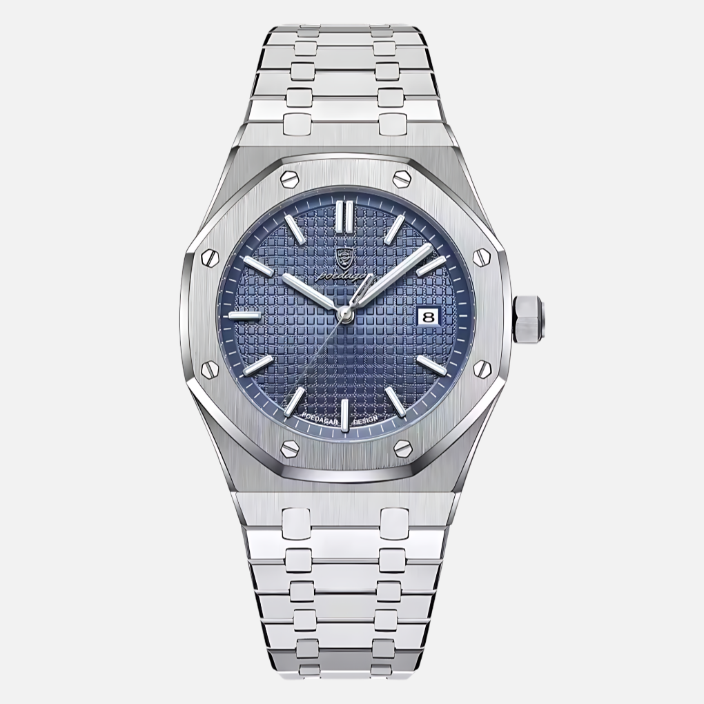 Elegante orologio da uomo in acciaio inossidabile