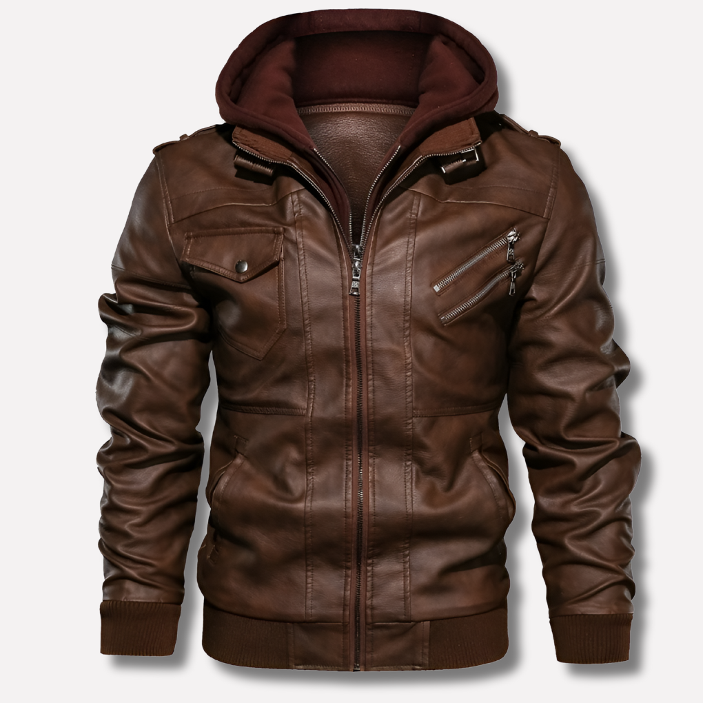 Chaqueta con capucha para hombre con múltiples bolsillos