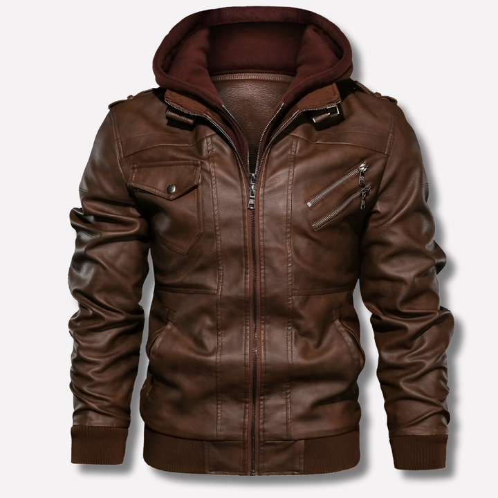 Chaqueta con capucha para hombre con múltiples bolsillos