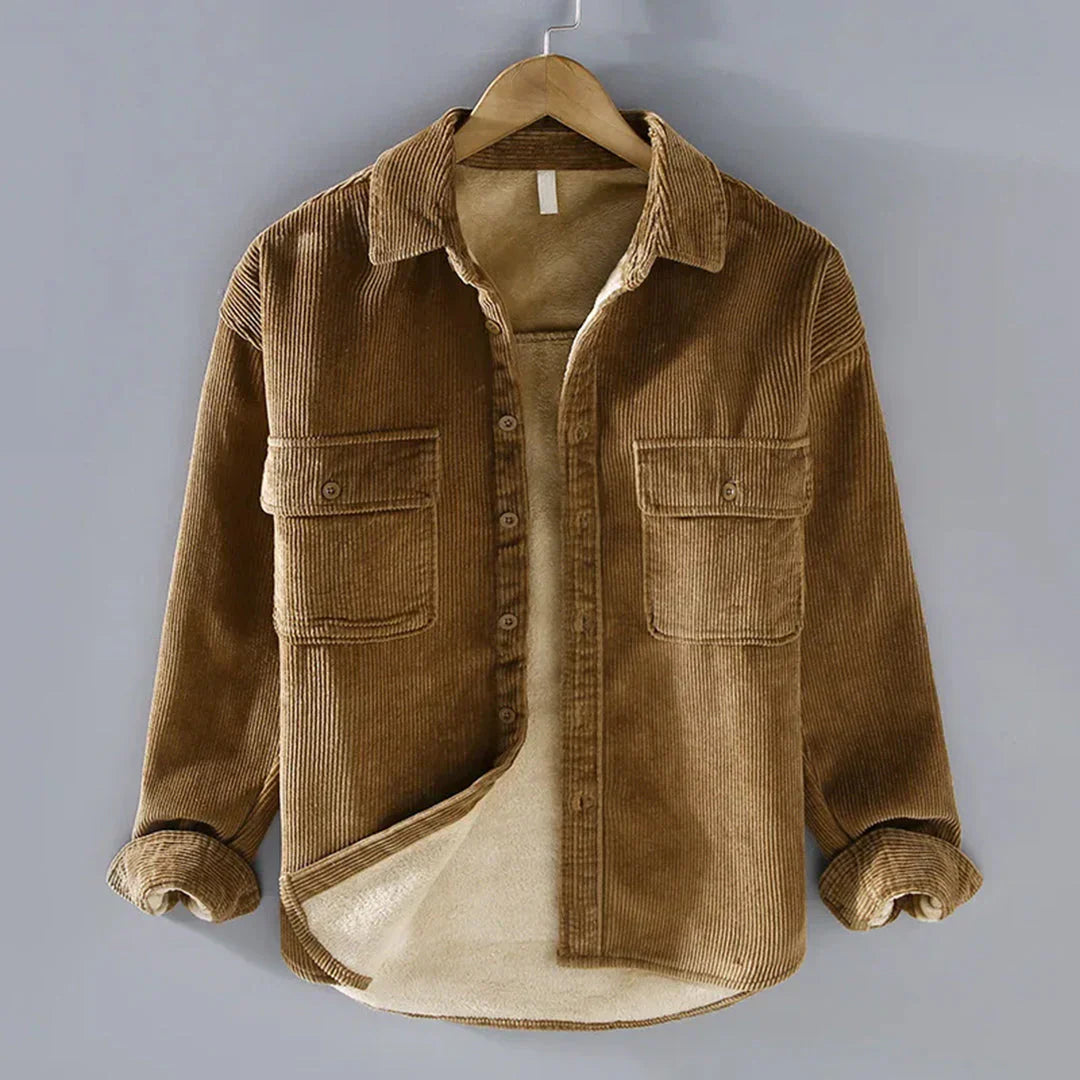 Camicia in velluto a coste: camicia da uomo calda, vintage e casual