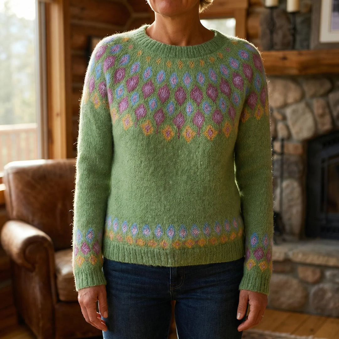 Knitvara - Maglione girocollo con stampa Fair Isle