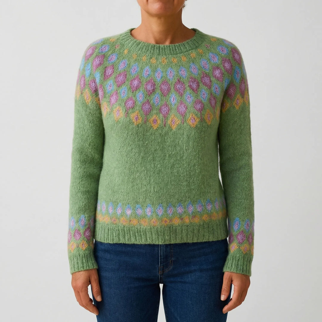 Knitvara - Maglione girocollo con stampa Fair Isle