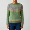 Maglione a Collo Crew Stampato Fair Isle per Donne