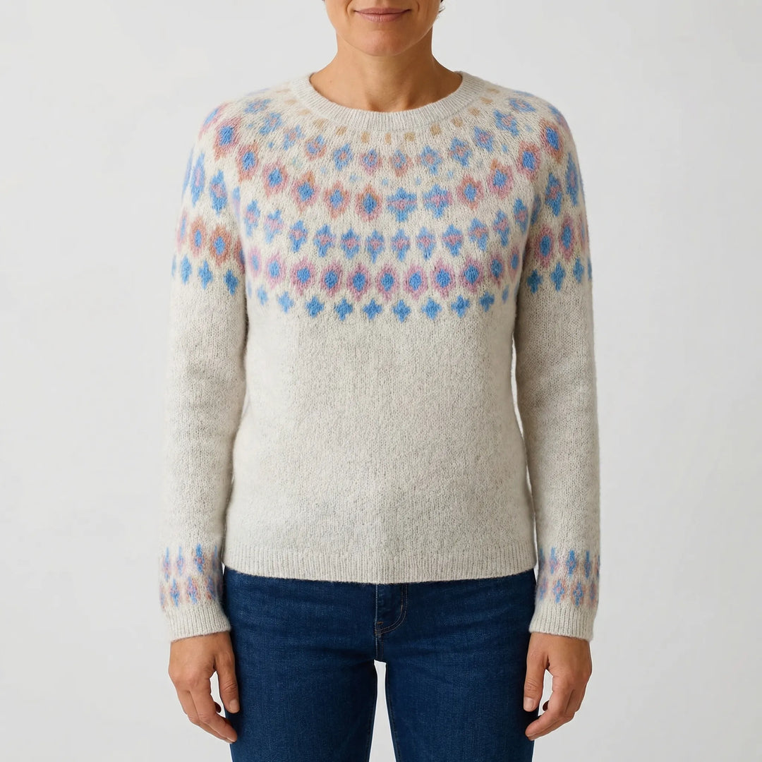 Knitvara - Maglione girocollo con stampa Fair Isle