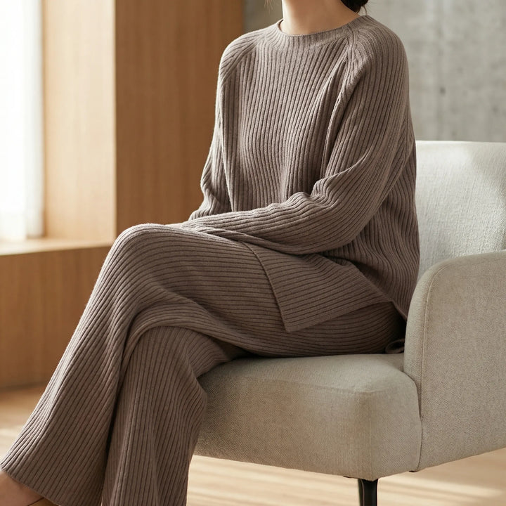 Knivelle - Completo due pezzi con maglione a coste