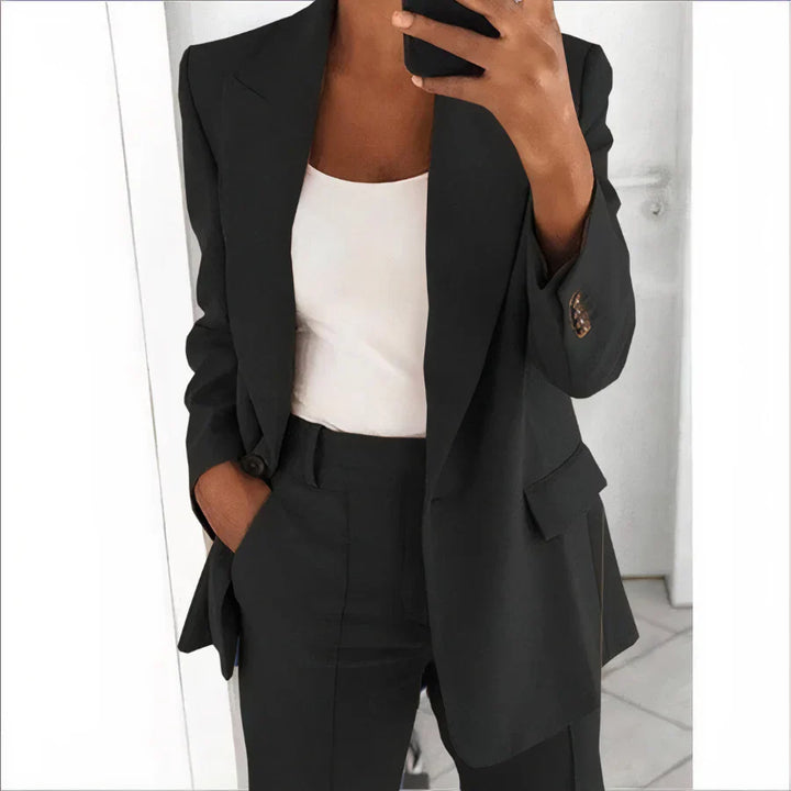 Conjunto de blazer y pantalones de mujer