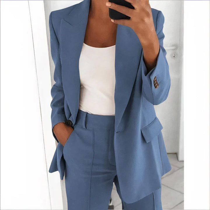 Conjunto de blazer y pantalones de mujer
