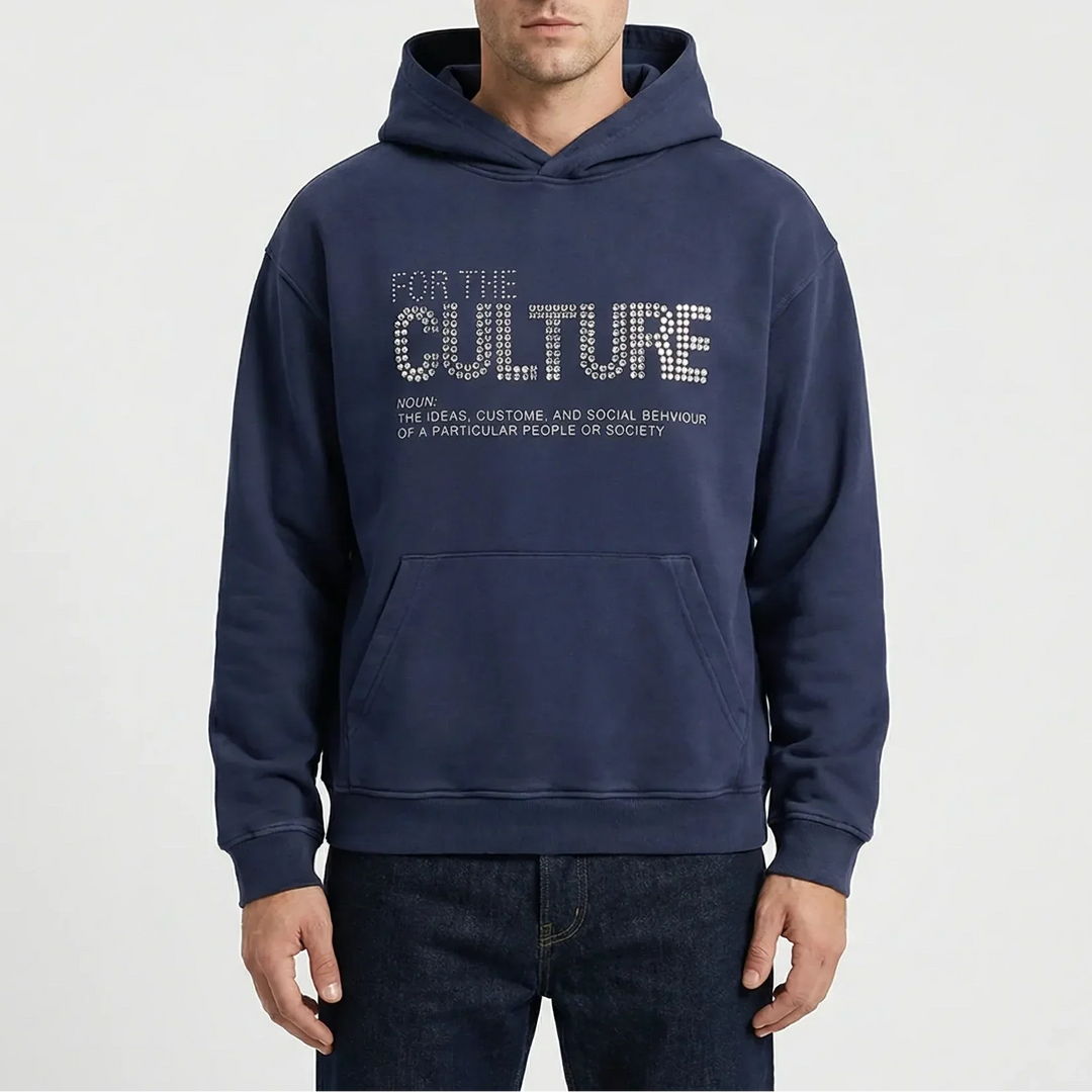 Kultivex - Felpa con cappuccio oversize con stampa grafica