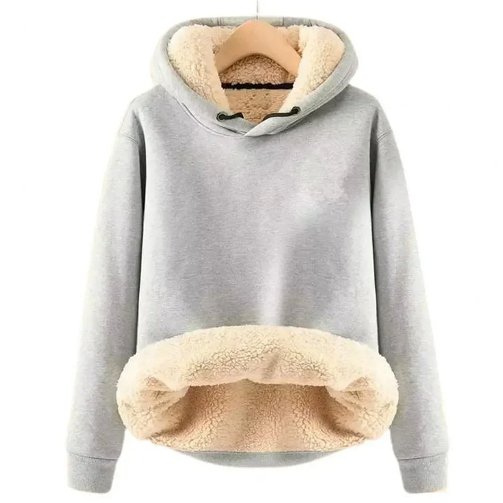 Felpa con cappuccio da donna morbida e calda con comoda fodera in pile