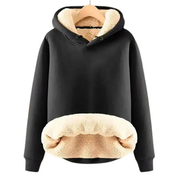 Felpa con cappuccio da donna morbida e calda con comoda fodera in pile