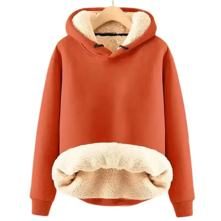 Felpa con cappuccio da donna morbida e calda con comoda fodera in pile