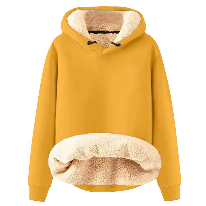 Felpa con cappuccio da donna morbida e calda con comoda fodera in pile