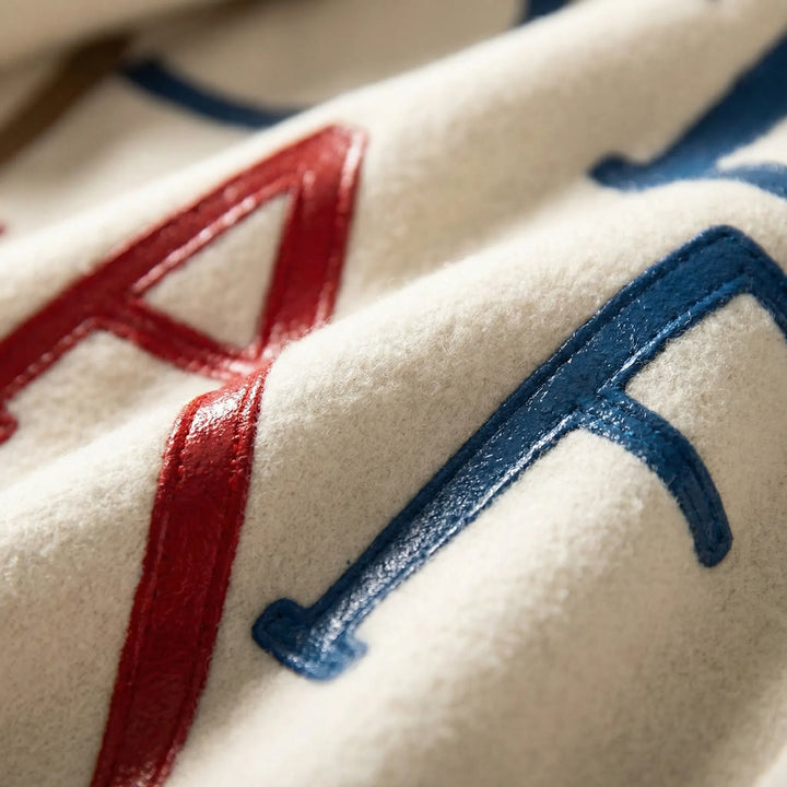 Lettrix - Cappotto lungo oversize con stampa a lettere