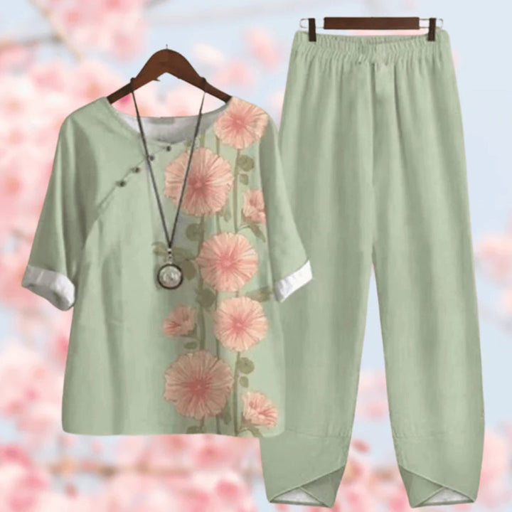 Set due pezzi con fiori vintage
