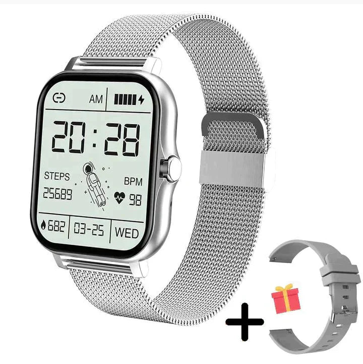 Fitness wristwatch, Bluetooth calls and health monitoring