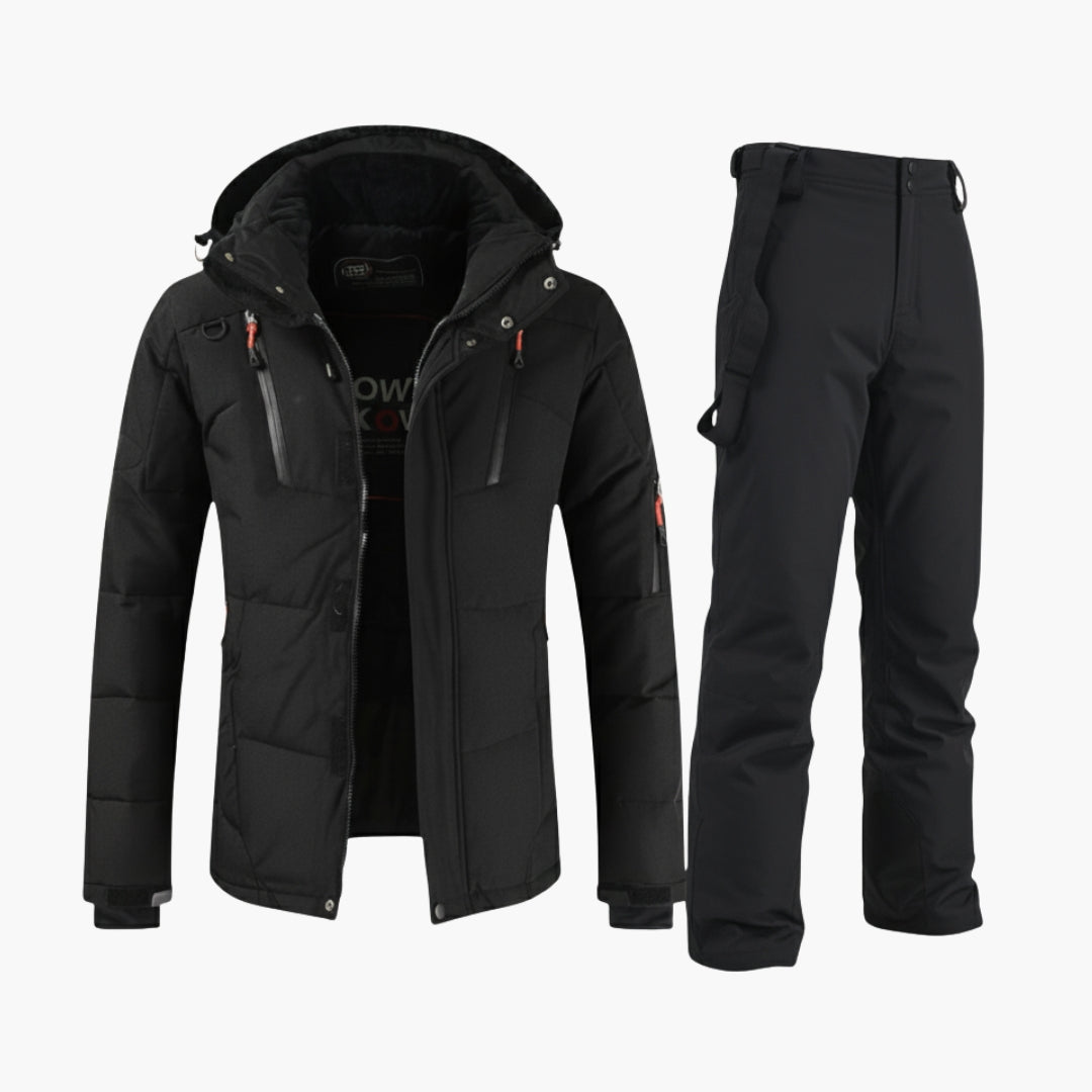 Conjunto de esquí para hombre – Chaqueta con capucha y pantalones