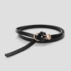 Slim belt with faux leather bow for women