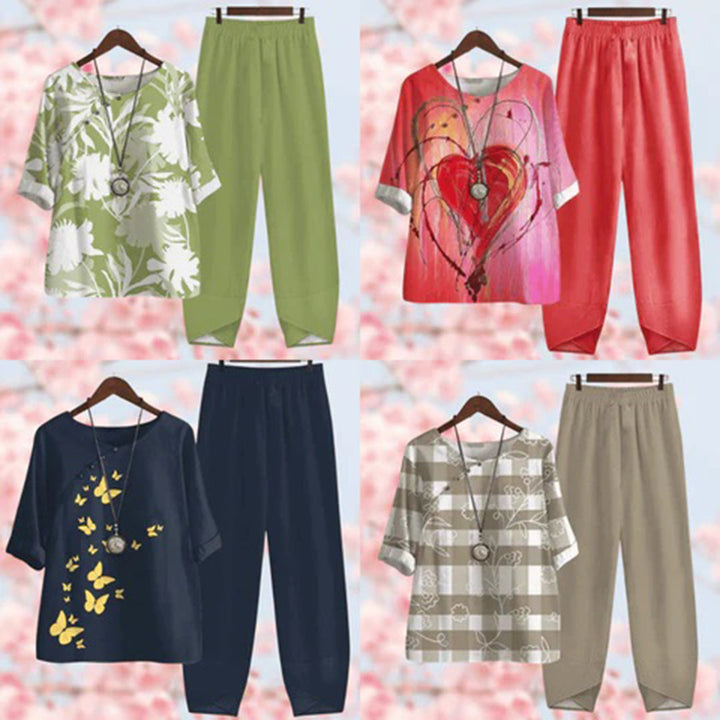 Set due pezzi con fiori vintage