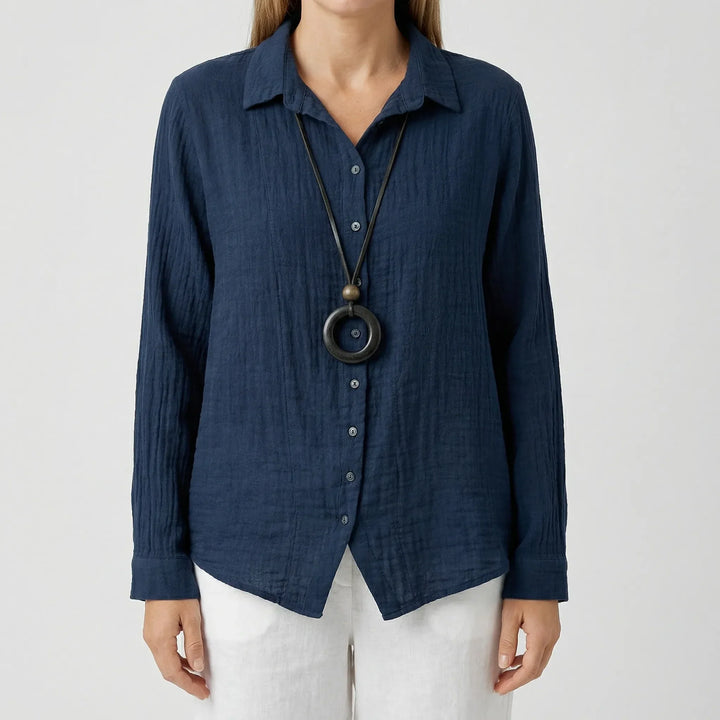 Navarra - Camicia da donna a maniche lunghe con bottoni