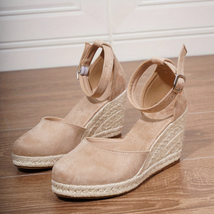 Sandali con zeppa e plateau da donna