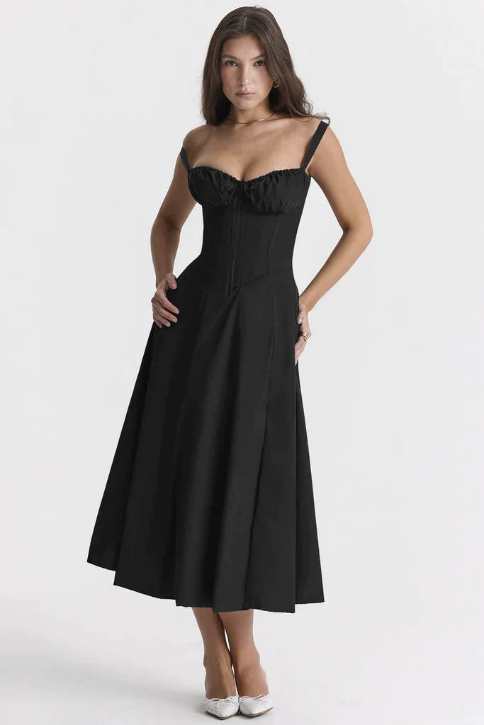 Floral Waist-Shaping Dress