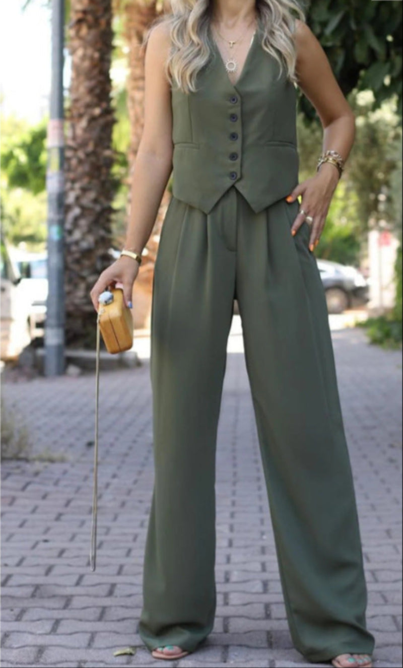 Elegante set de blazers sin mangas para mujer